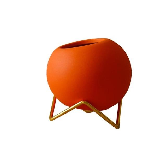 Skorter | Abstract Colors Ceramic Flower Pots with Stand