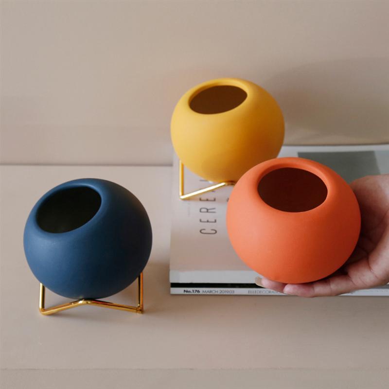 Skorter | Abstract Colors Ceramic Flower Pots with Stand