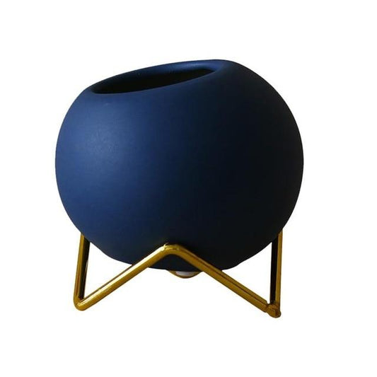 Skorter | Abstract Colors Ceramic Flower Pots with Stand