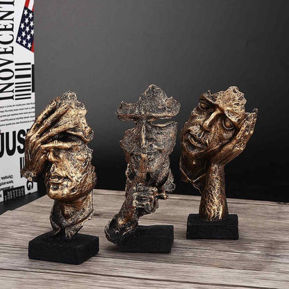 Skorter | ABSTRACT GOLDEN SCULPTURE – Nordic Modern Art Decor for Elegant Interiors