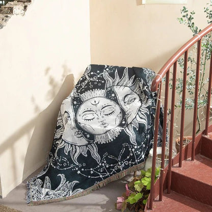 Skorter | Abstract Woven Wall Tapestry Throw Blanket