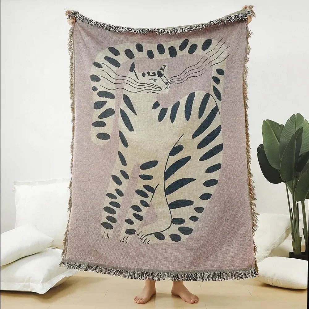 Skorter | Abstract Woven Wall Tapestry Throw Blanket