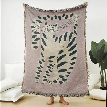 Skorter | Abstract Woven Wall Tapestry Throw Blanket