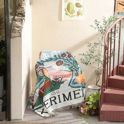 Skorter | Abstract Woven Wall Tapestry Throw Blanket