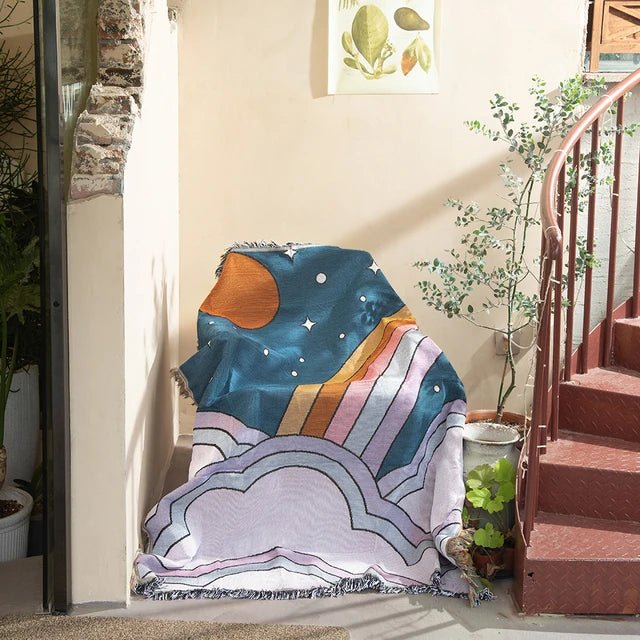 Skorter | Abstract Woven Wall Tapestry Throw Blanket