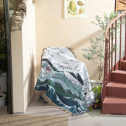 Skorter | Abstract Woven Wall Tapestry Throw Blanket