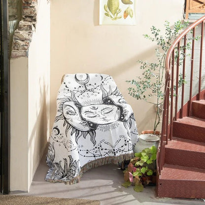 Skorter | Abstract Woven Wall Tapestry Throw Blanket