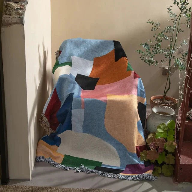 Skorter | Abstract Woven Wall Tapestry Throw Blanket