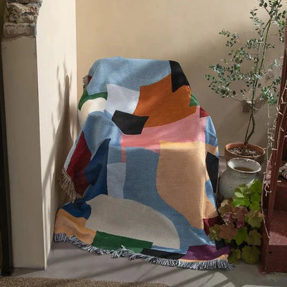 Skorter | Abstract Woven Wall Tapestry Throw Blanket
