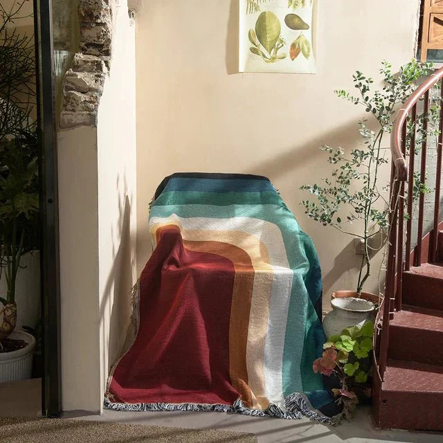 Skorter | Abstract Woven Wall Tapestry Throw Blanket