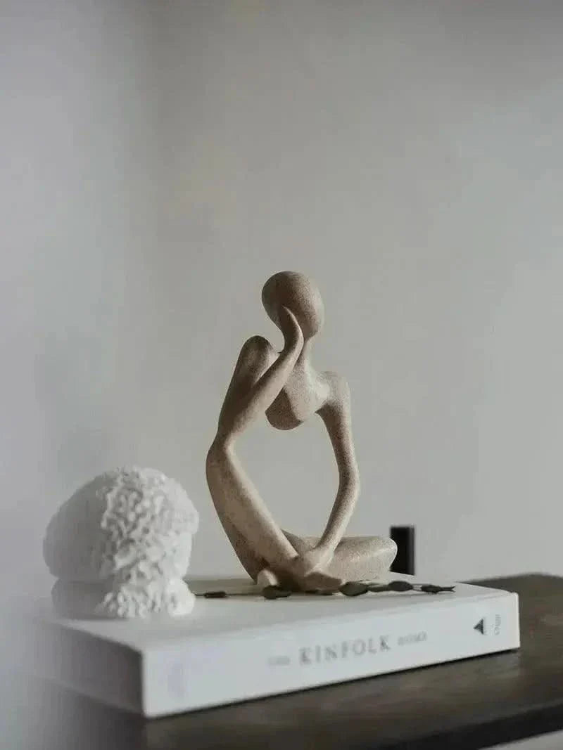 Skorter | Abstract Thinker Resin Sculpture – Home Decor