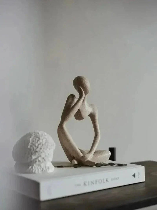 Skorter | Abstract Thinker Resin Sculpture – Home Decor