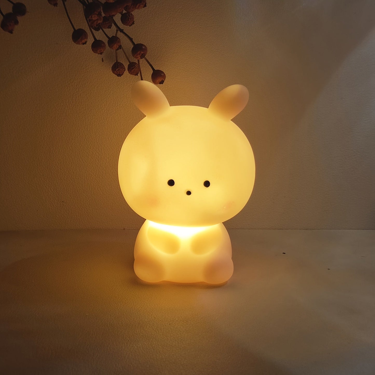 Skorter | BunnyBright - Large Head Rabbit LED Table Lamp with Battery Operation and Anime Design