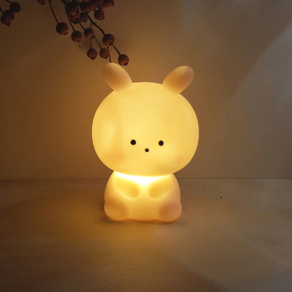 Skorter | BunnyBright - Large Head Rabbit LED Table Lamp with Battery Operation and Anime Design