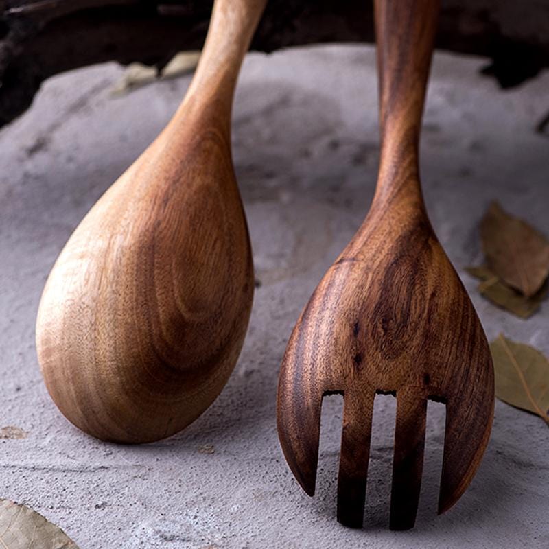 Skorter | Acacia Wood Salad Set - Handmade - Sustainable - Perfect For Every Kitchen