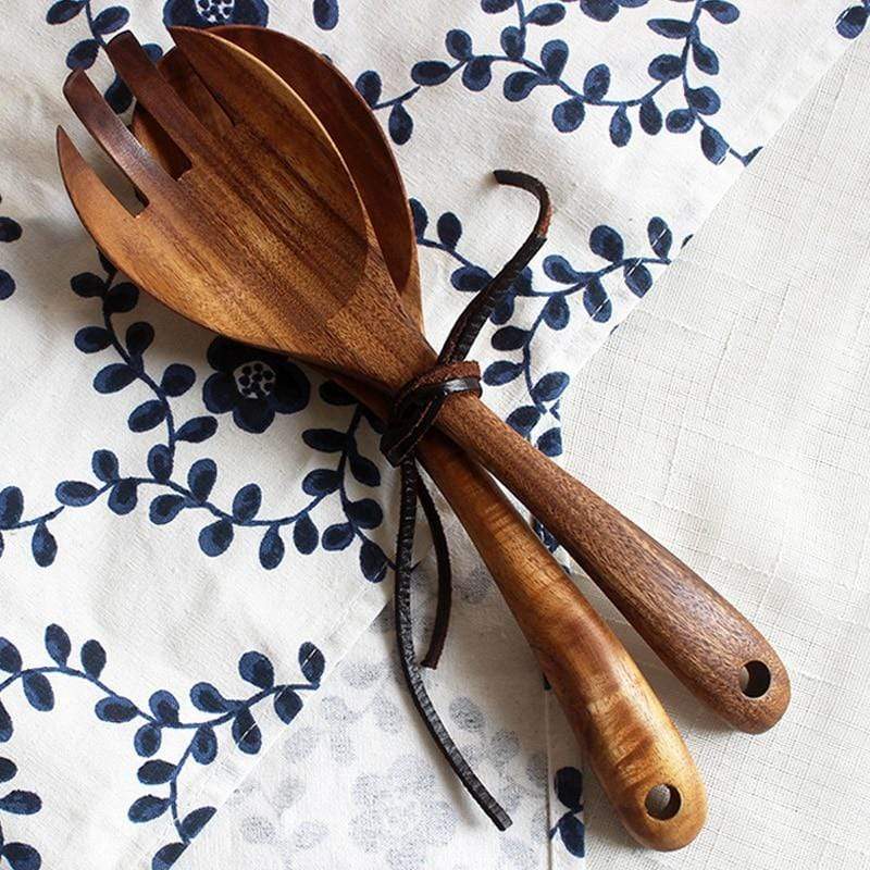 Skorter | Acacia Wood Salad Set - Handmade - Sustainable - Perfect For Every Kitchen