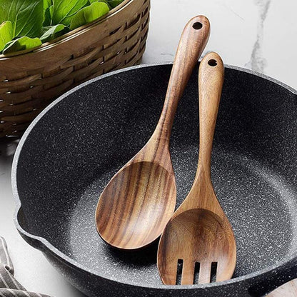 Skorter | Acacia Wood Salad Set - Handmade - Sustainable - Perfect For Every Kitchen