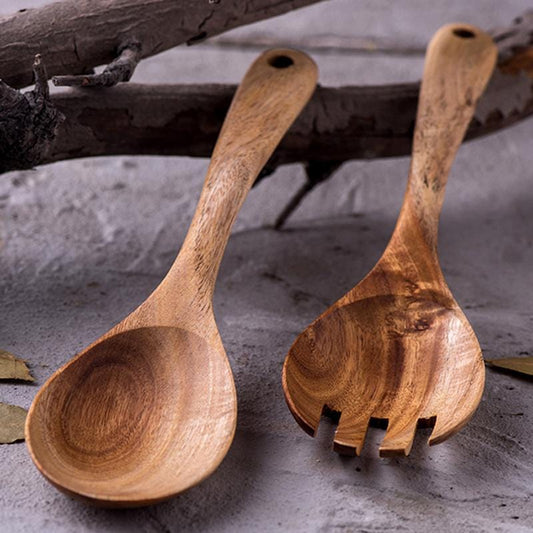 Skorter | Acacia Wood Salad Set - Handmade - Sustainable - Perfect For Every Kitchen