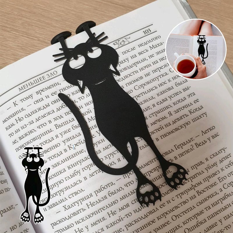 Skorter | Curious Cat Bookmark- Locate Reading Progress With Cute Cat Paws