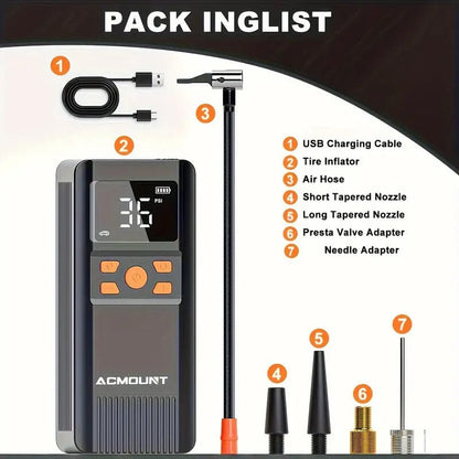 Skorter | Acmount Tire Inflator Portable Air Compressor 150PSI