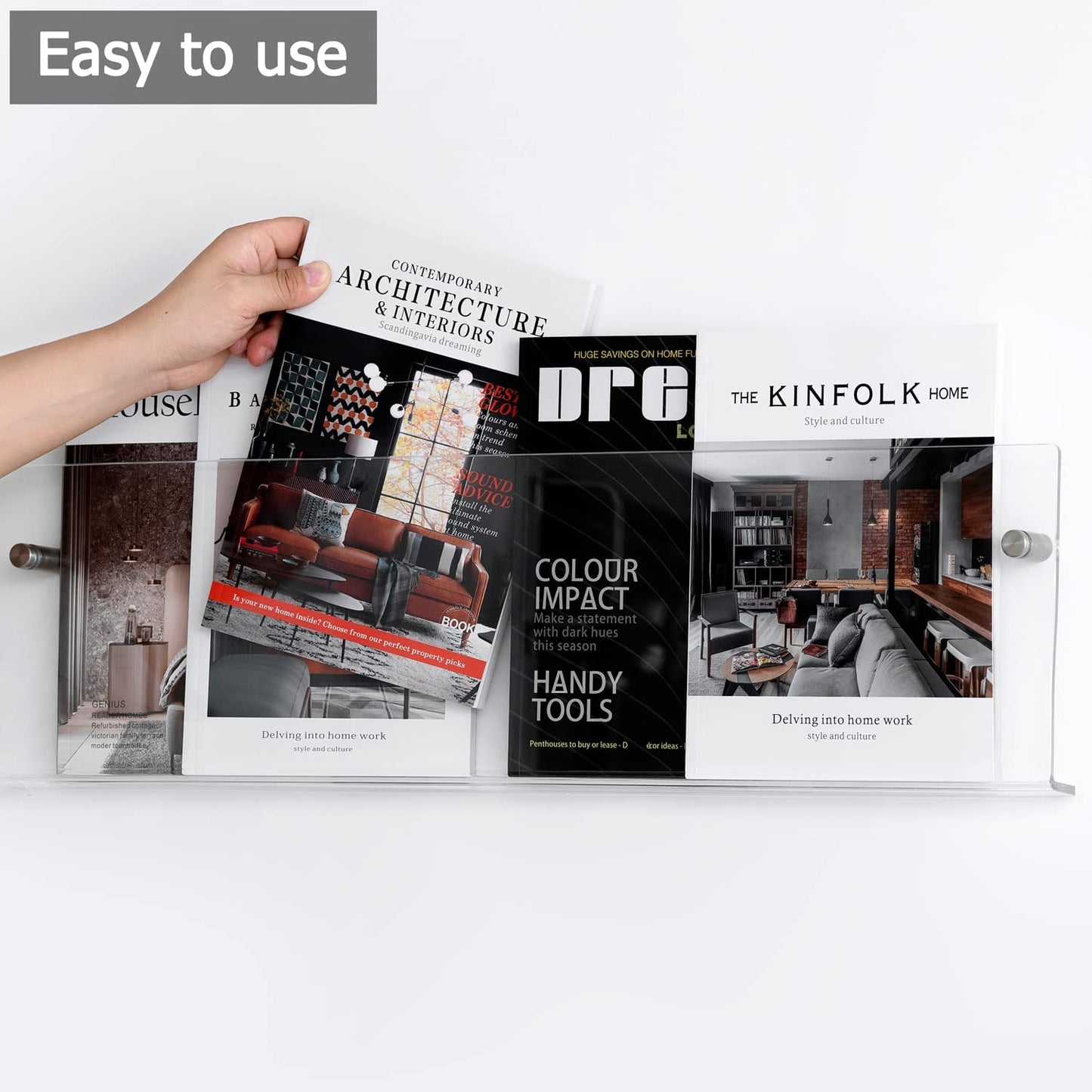 Skorter | Acrylic Wall-mounted 'Floating' Magazine Holder