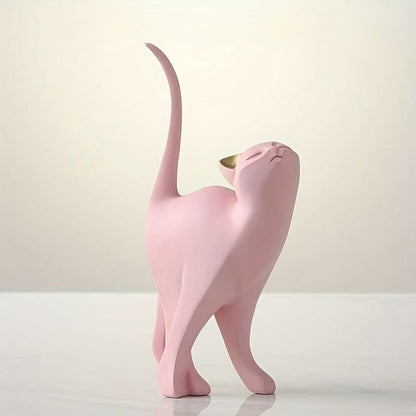 Skorter | Modern Resin Cat Figurine – Nordic Style Decor