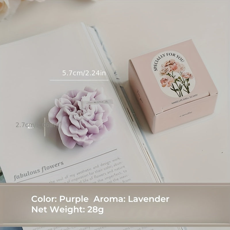Skorter | 1pc Carnation Scented Candle – Decorative Candle for Mother's Day, Valentine's Day and Christmas