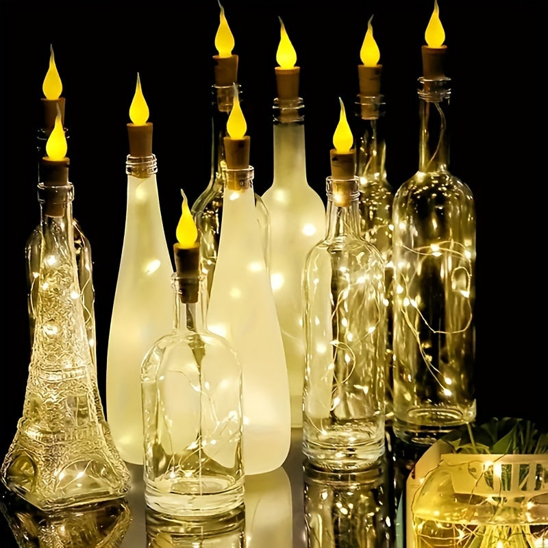 Skorter | 10 pcs LED Bottle Lights – Battery Powered Christmas and Party Decoration