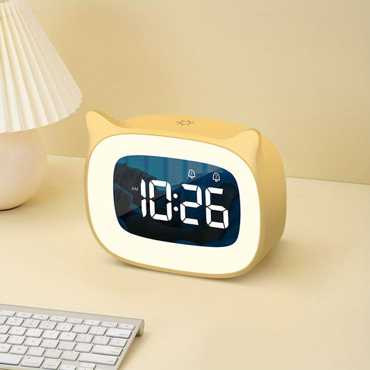 Skorter | KawaiiCat - Cute Cat Ear Alarm Clock with Night Light