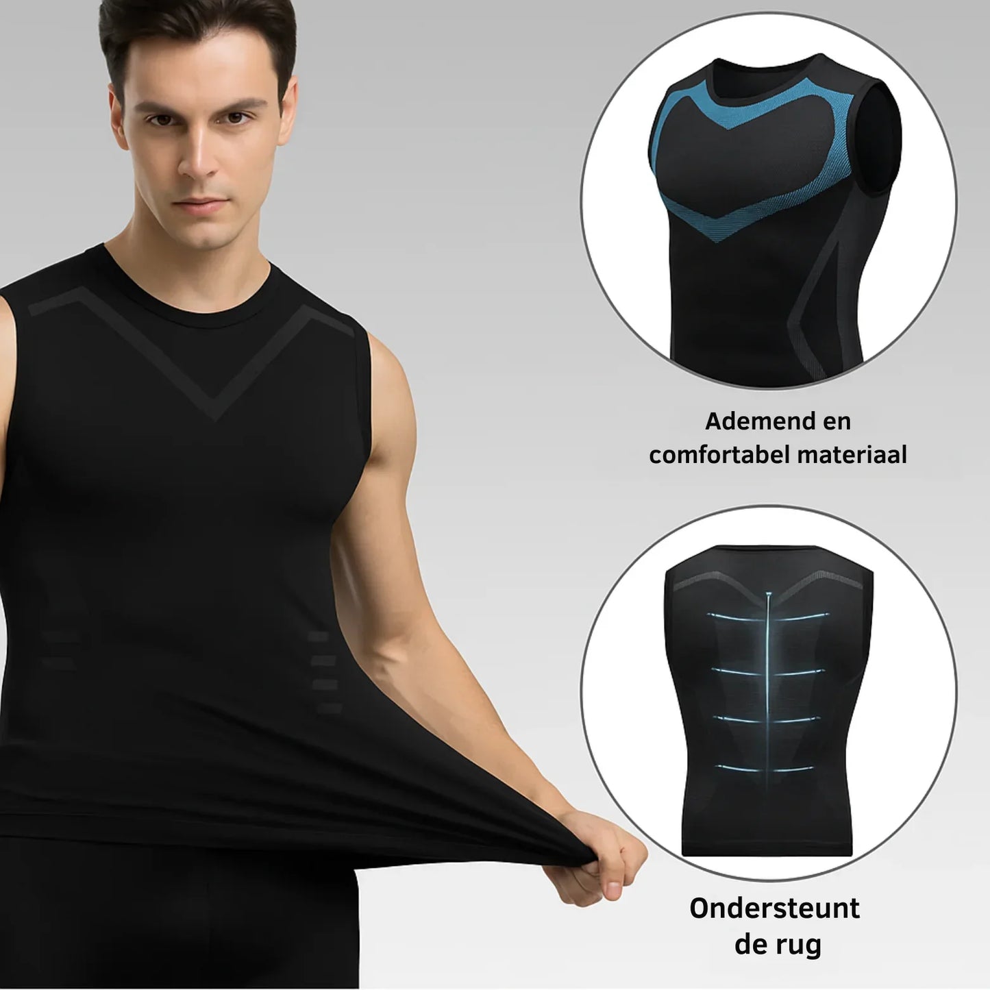 Skorter | KrachtVorm Men's Compression Vest – Invisible Posture Correction & Slimmer Appearance