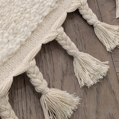 Skorter | Adira Vanilla Airy Fringe Geometric Rug