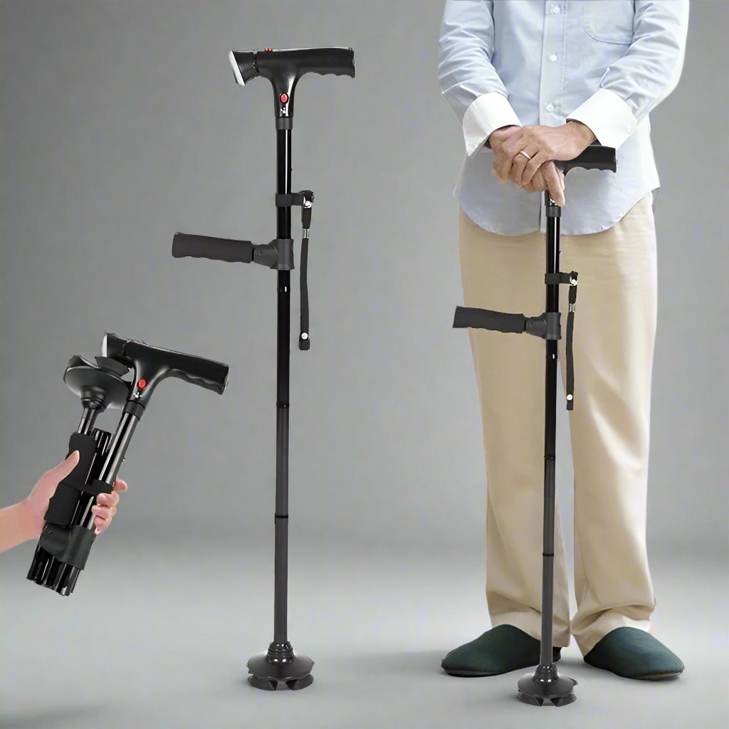 Skorter | Folding Cane | Lightweight, Telescopic & Collapsible Walking Stick for Seniors and Travellers