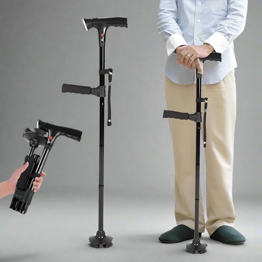 Skorter | Folding Cane | Lightweight, Telescopic & Collapsible Walking Stick for Seniors and Travellers