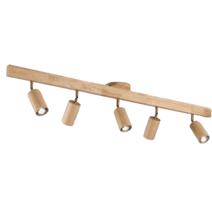 Skorter | EcoLux Adjustable Wooden Ceiling Spotlight with LED Bulb Included