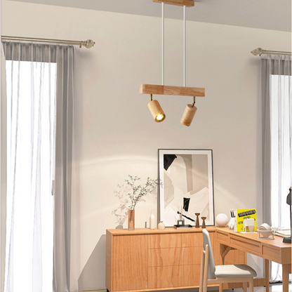 Skorter | EcoLux Adjustable Wooden Ceiling Spotlight with LED Bulb Included