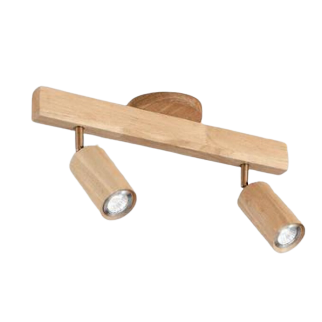 Skorter | EcoLux Adjustable Wooden Ceiling Spotlight with LED Bulb Included