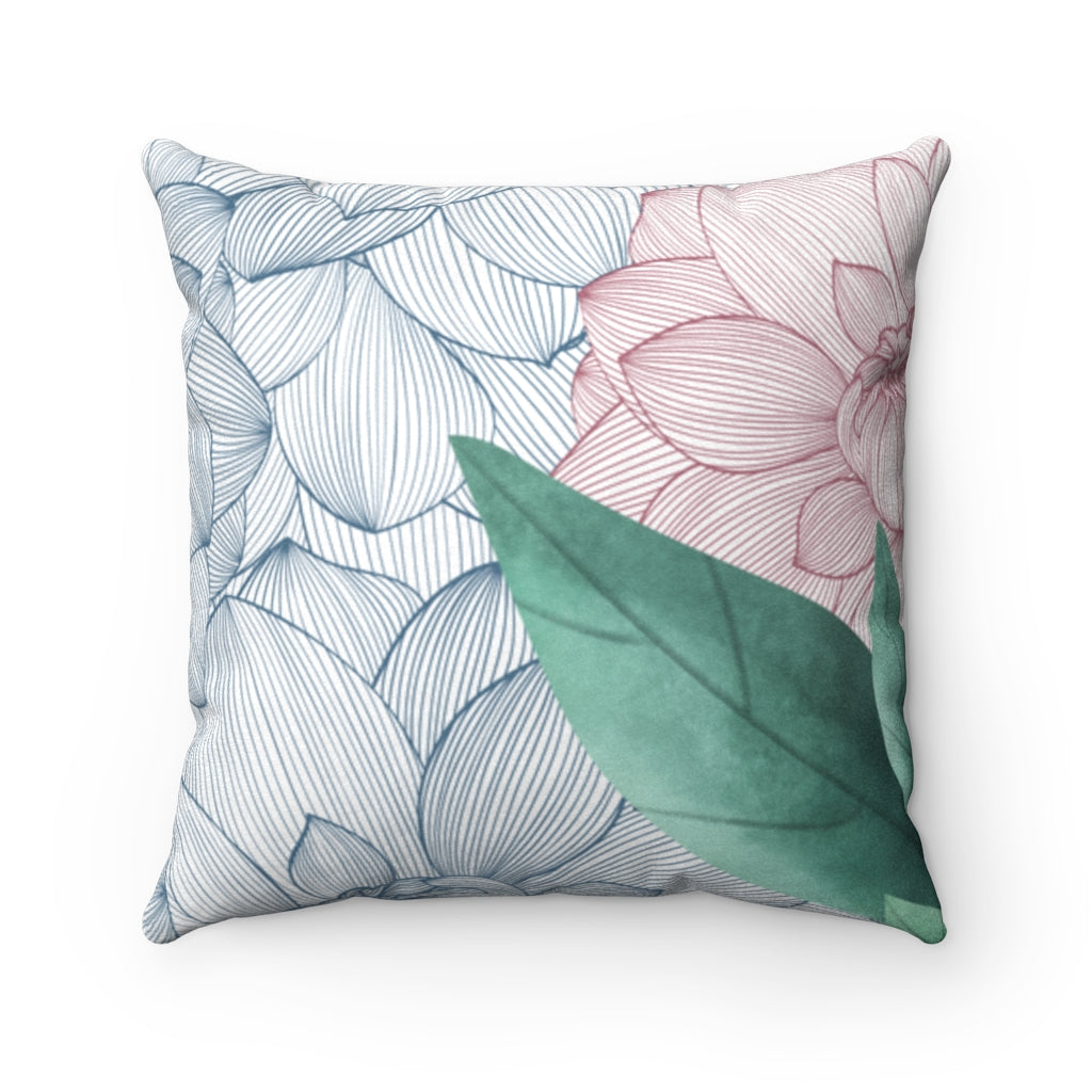 Skorter | Bed Double Sided Print Faux Suede Square Cushion