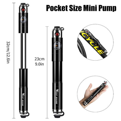 Skorter | Bike Pump - Mini Bike Pump - Hand Bike Pump