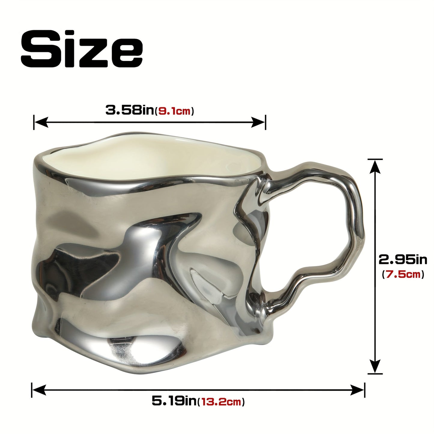 Skorter | CreArt Mug – Handmade Ceramic Coffee Mug with Unique Crinkled Design