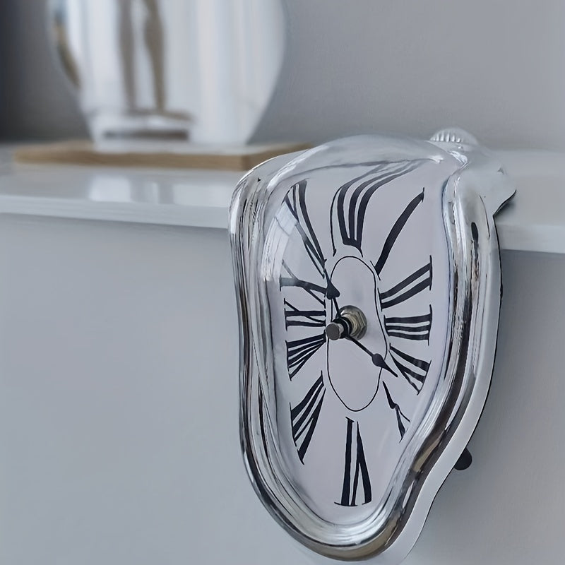 Skorter | Surrealist Bent Roman Wall Clock - Stylish Melting Clock for Home Decoration