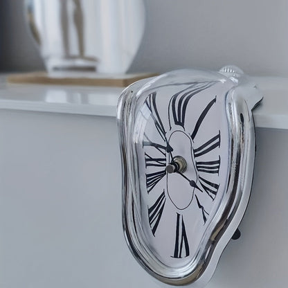 Skorter | Surrealist Bent Roman Wall Clock - Stylish Melting Clock for Home Decoration