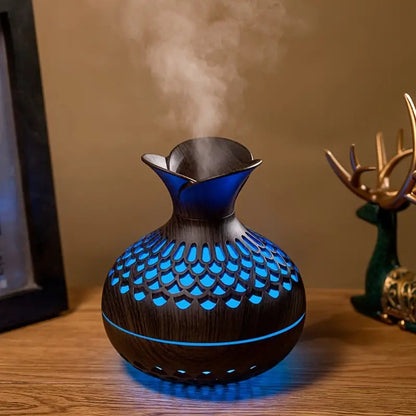 Skorter | Aromatherapy air humidifier with LED – Diffuser in wood look & night light