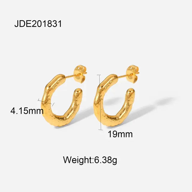 Skorter | 18K gold-plated hoops