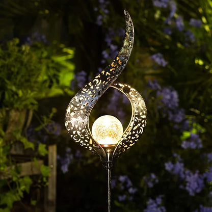 Skorter | Solar Garden Light made of Metal – Waterproof LED Design in Moon, Flame, Sun or Star Shape