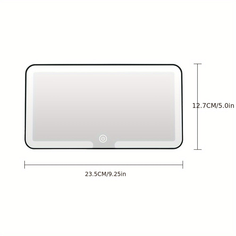 Skorter | Car Sunshade Makeup Mirror with 3 Light Modes – LED Adjustable, USB Charging Capability, Portable Design