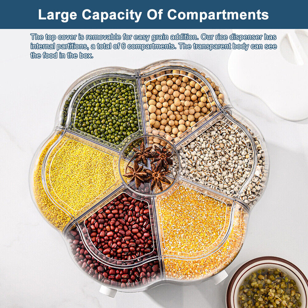 Skorter | Kitchen Dry Food Sealed Storage Container Cereal Box Breakfast Dispenser Rice Container UK