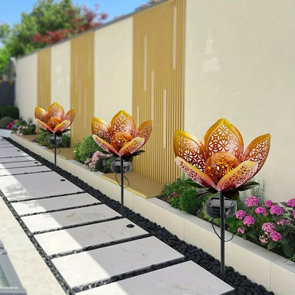 Skorter | Solar Garden Light Lotus Flower – Decorative LED Outdoor Lighting for Garden and Yard