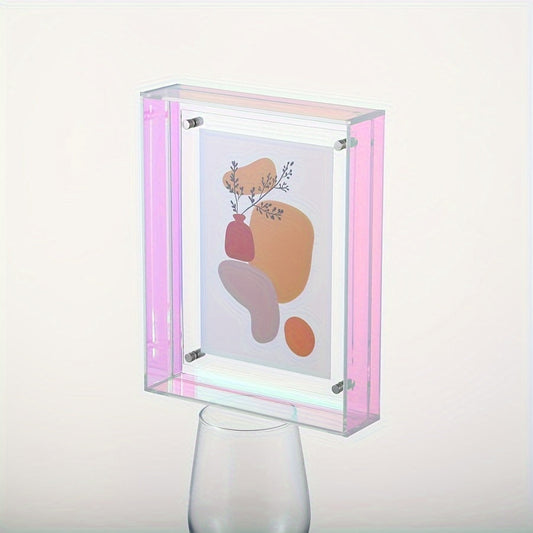 Skorter | Elegant Acrylic Picture Frame - Rectangular, Wall Mounting or Table Decoration for Wedding Pictures, Posters & Puzzles - No Power Needed, Home Decor