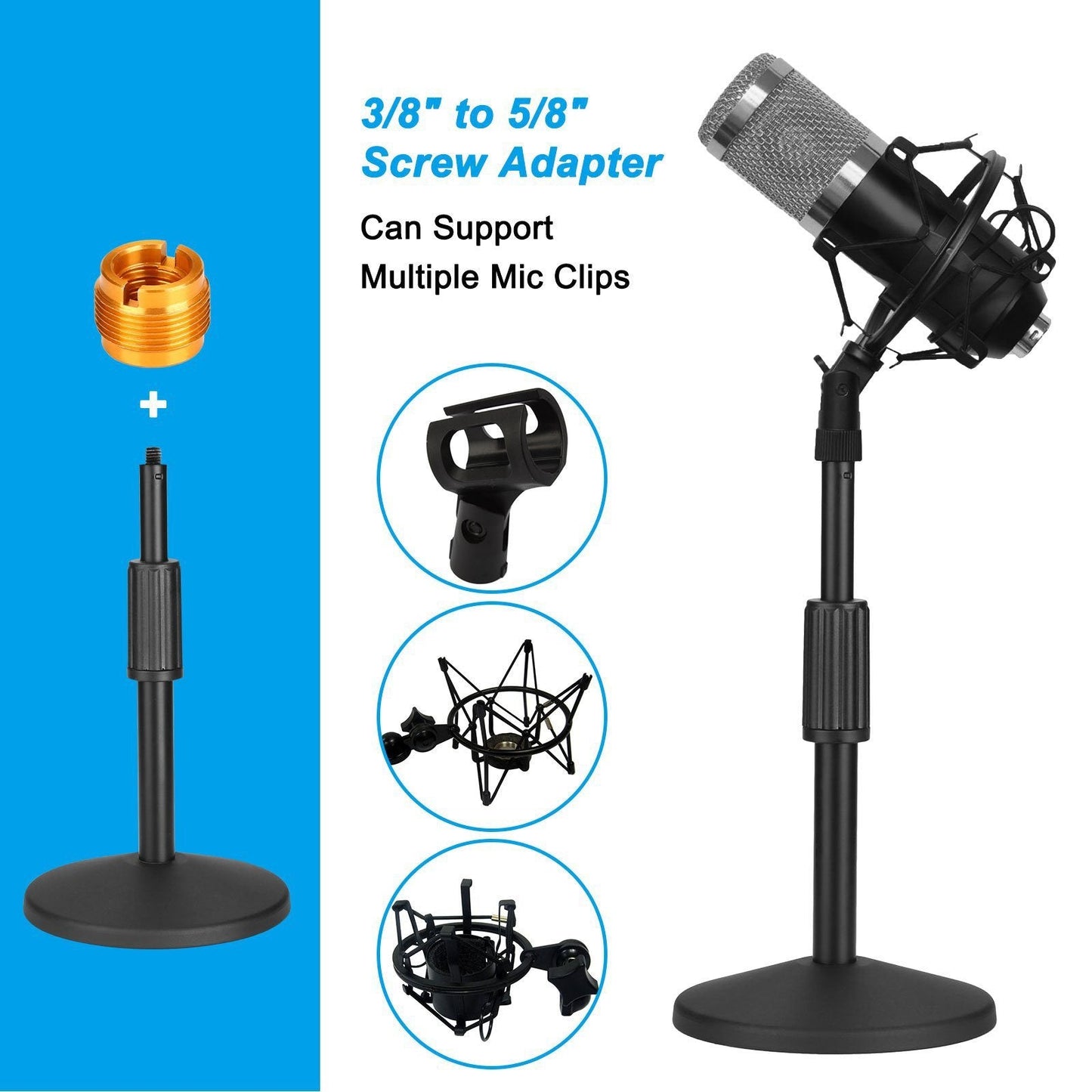 Skorter | AGPtEK Desk Microphone Stand with Microphone