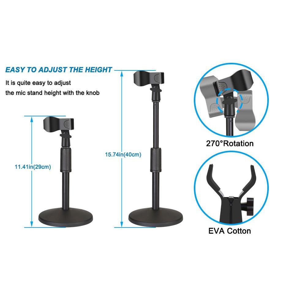 Skorter | AGPtEK Desk Microphone Stand with Microphone